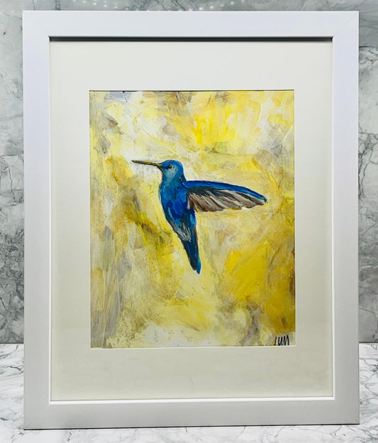 Blue &  Bright Yellow- From the Hummingbird Collection